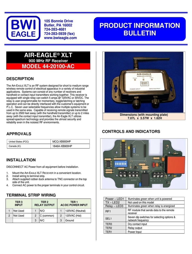 BWI Eagle AIR-EAGLE XLT Product information bulletin BWI Eagle AIR-EAGLE XLT Product information bulletin