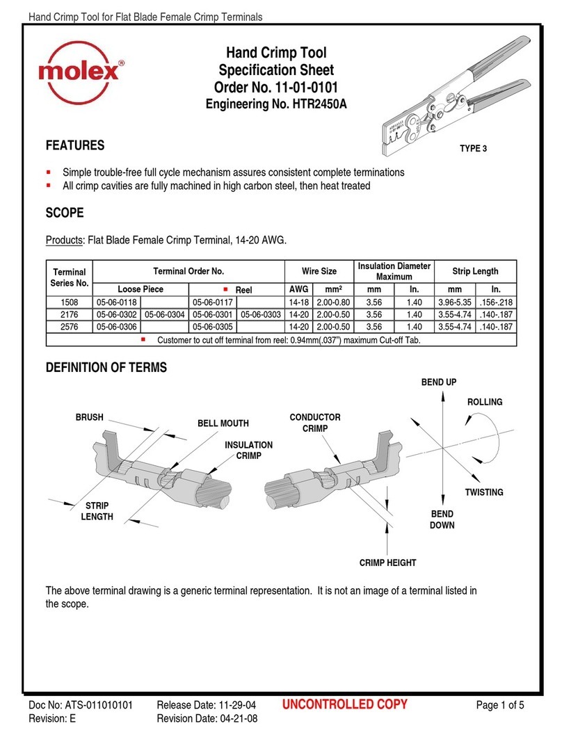 molex 11-01-0101 User manual