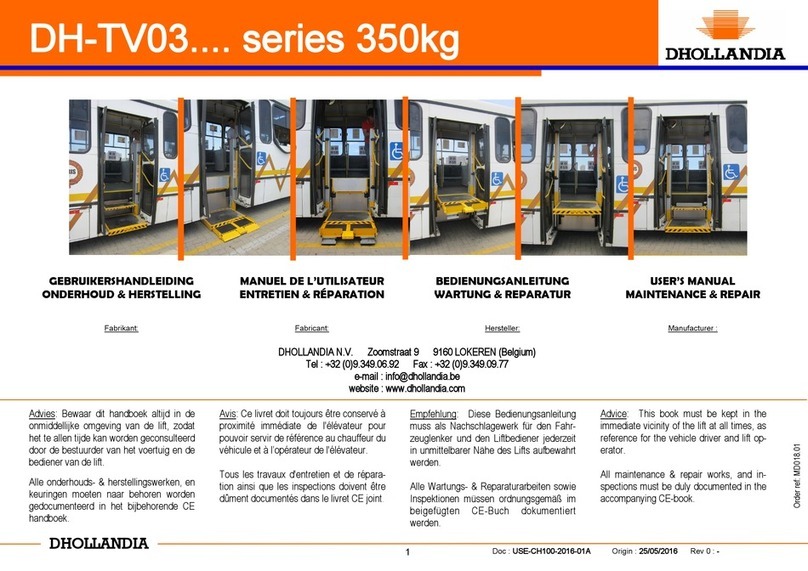 Dhollandia DH-TV03 Series user manual