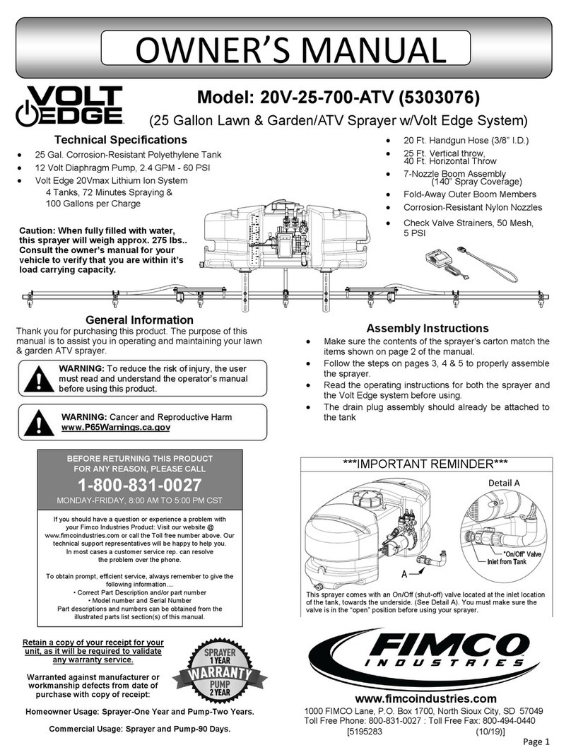 Fimco Volt Edge 20V-25-700-ATV owner's manual