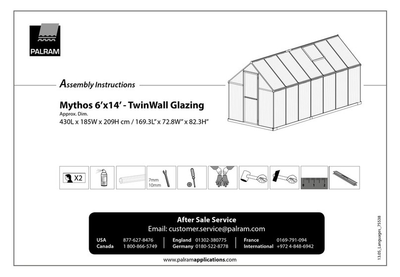 Palram Mythos 6x14 TwinWall Glazing Assembly instructions