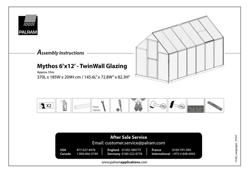 Palram Mythos 6x12 TwinWall Glazing Assembly instructions Palram Mythos 6x12 TwinWall Glazing Assembly instructions