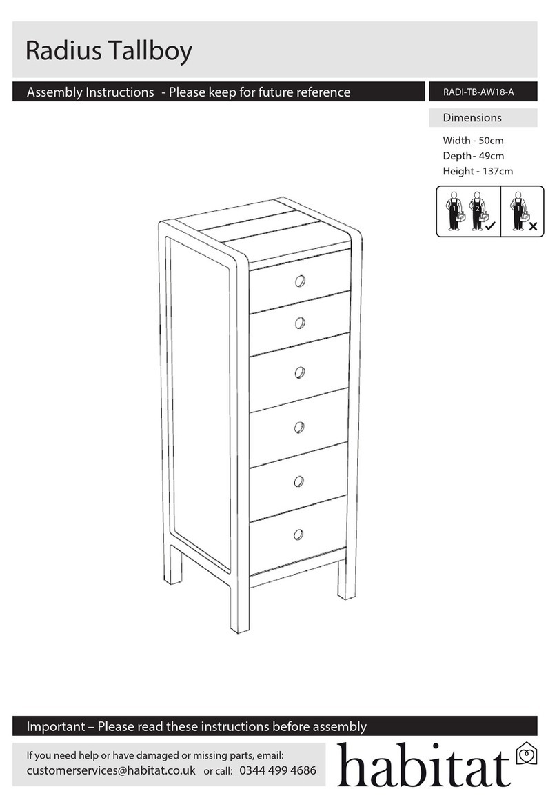 Habitat Radius Tallboy RADI-TB-AW18-A Assembly instructions Habitat Radius Tallboy RADI-TB-AW18-A Assembly instructions