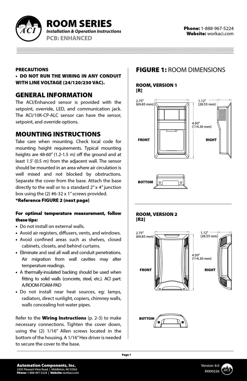 aci Room Series Installation instructions