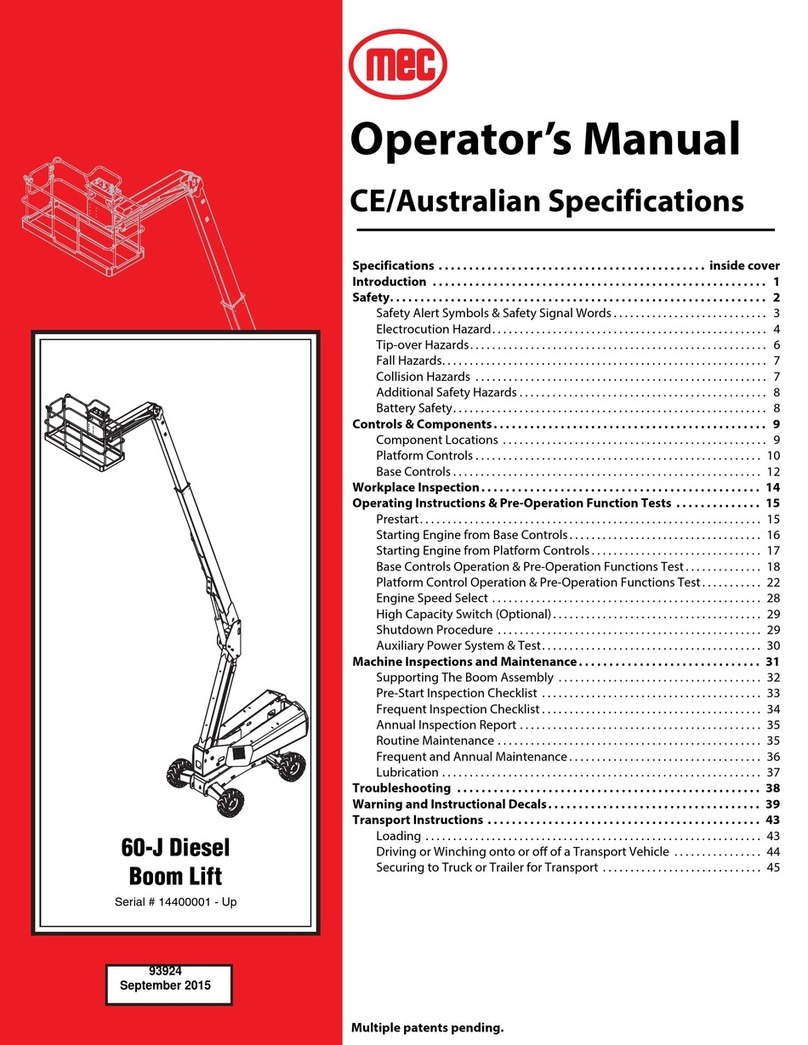 Mec 60-J Diesel Operator's manual
