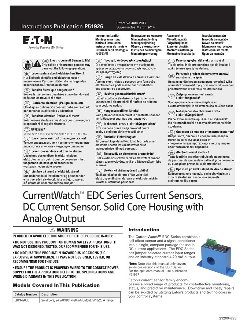 Eaton CurrentWatch EDC Series Manual