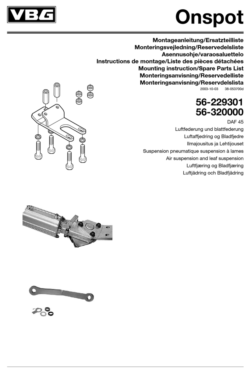 VBG Onspot Mounting instruction/Spare Parts List