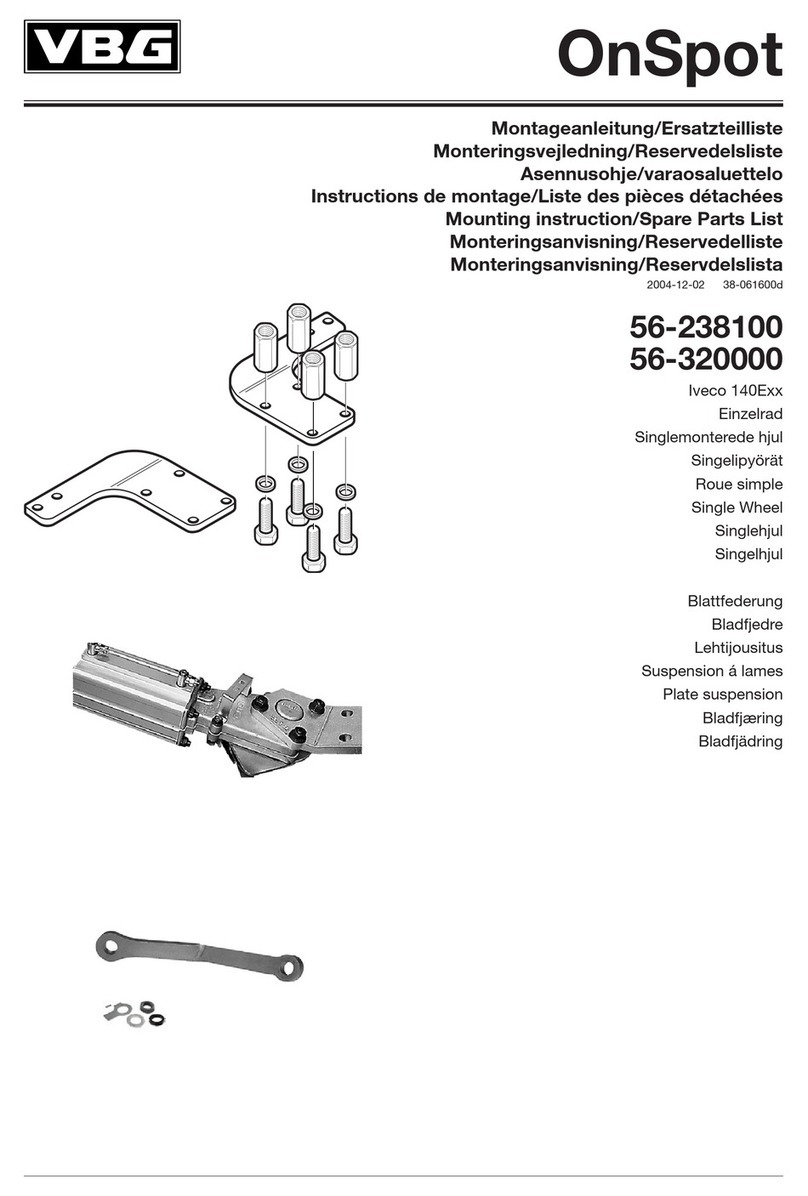 VBG Onspot Mounting instruction/Spare Parts List