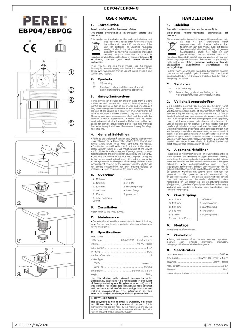 Perel EBP04 user manual