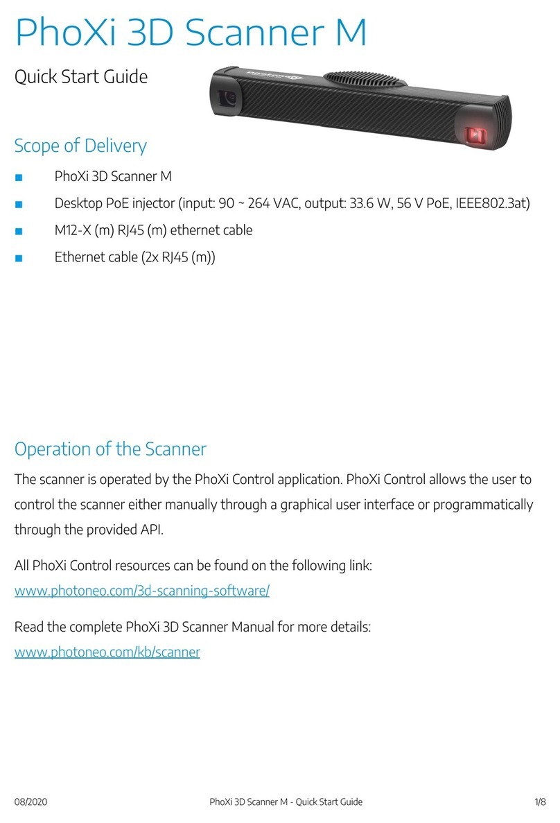 Photoneo PhoXi 3D Scanner M quick start guide