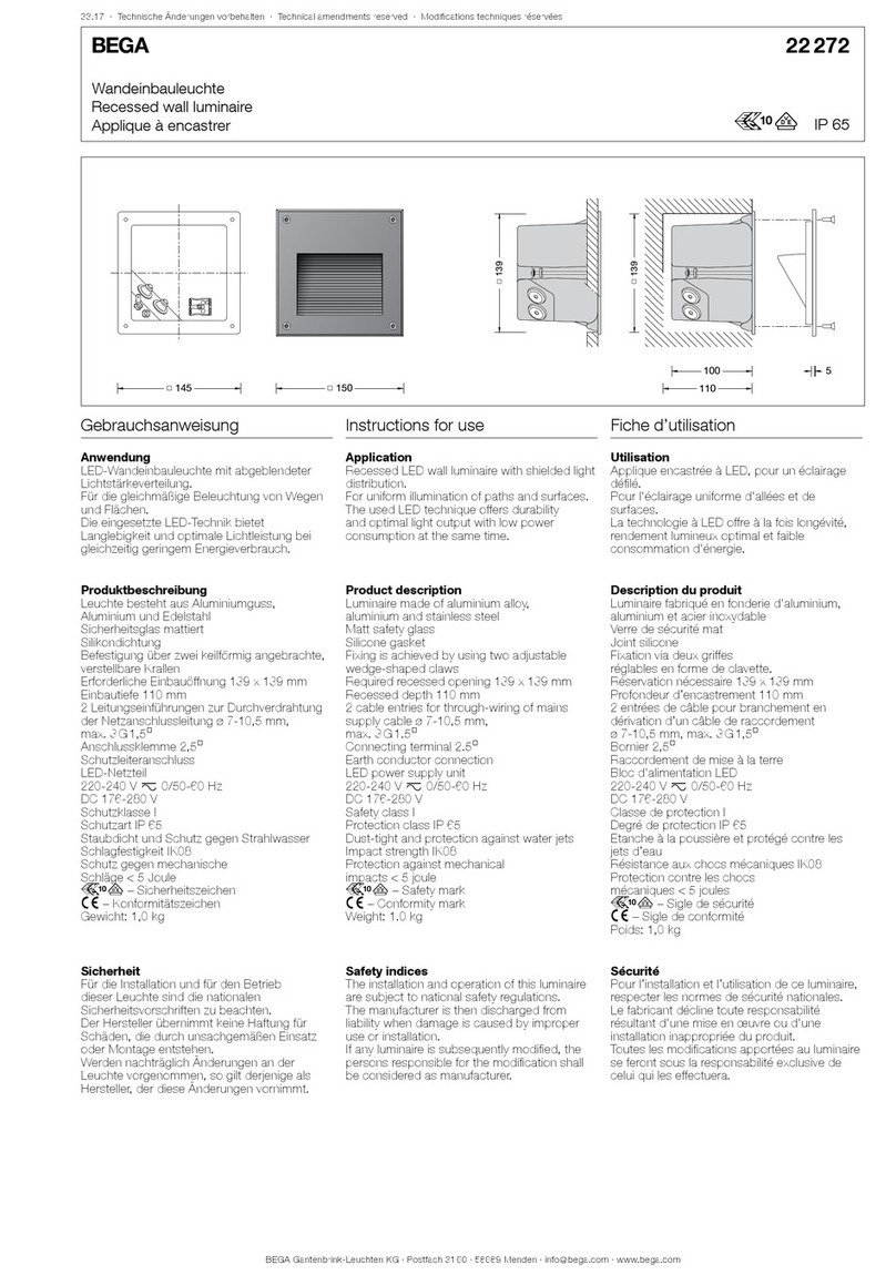BEGA 22 272 Instructions for use