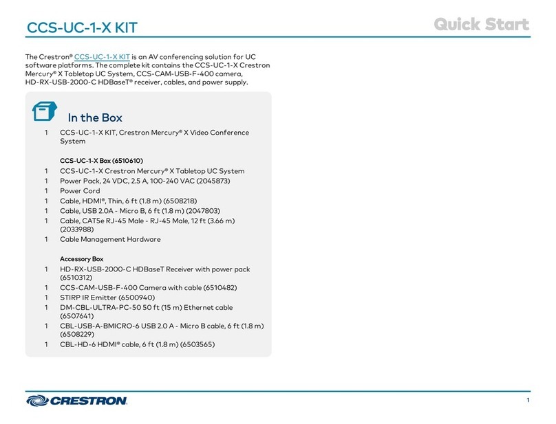 Crestron CCS-UC-1-X User manual