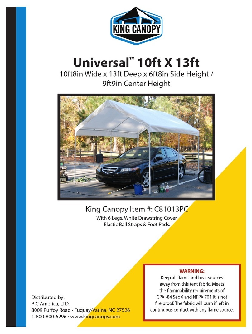 KING CANOPY Universal 10ft X 13ft User manual
