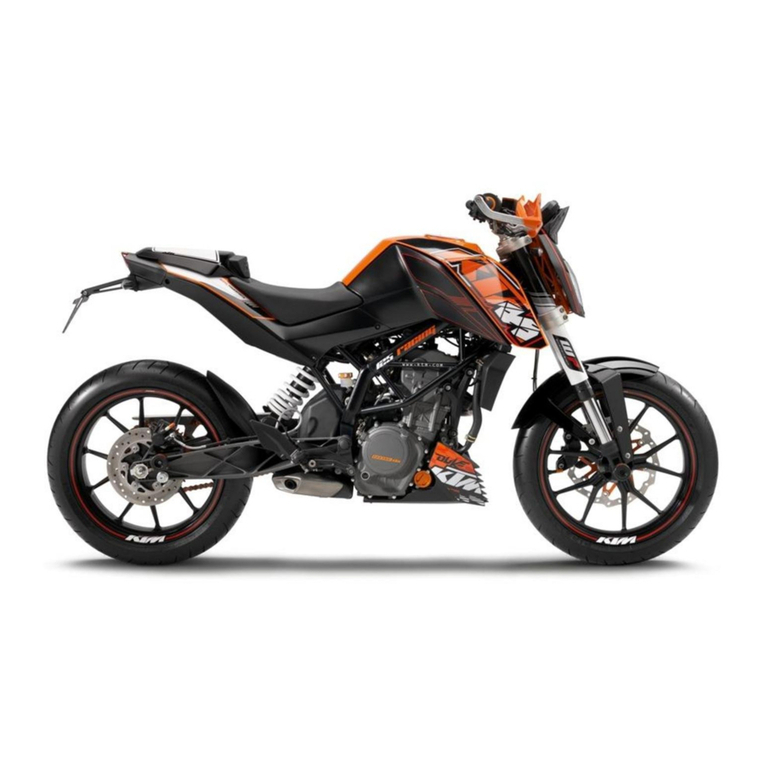 KTM 125 DUKE EU Setup instructions