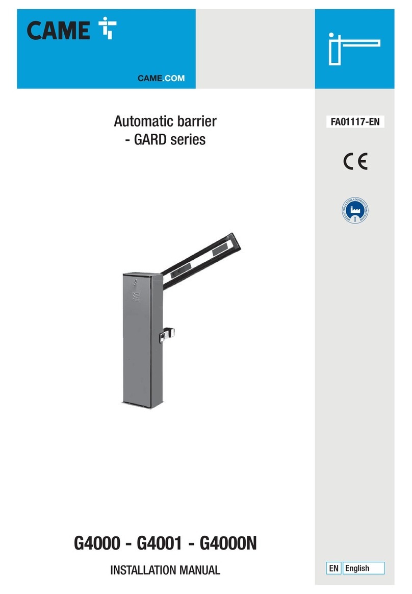 CAME GARD series User manual