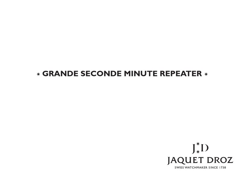 Jaquet Droz GRANDE SECONDE MINUTE REPEATER Instructions for use