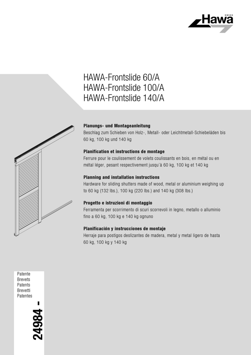 hawa Frontslide 60/A Planning and installation instructions hawa Frontslide 60/A Planning and installation instructions
