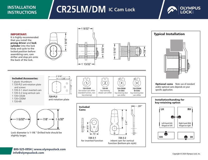 Olympus Lock CR25LM installation instructions