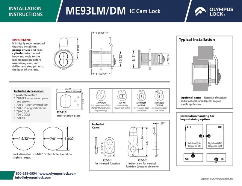Olympus Lock ME93LM/DM installation instructions