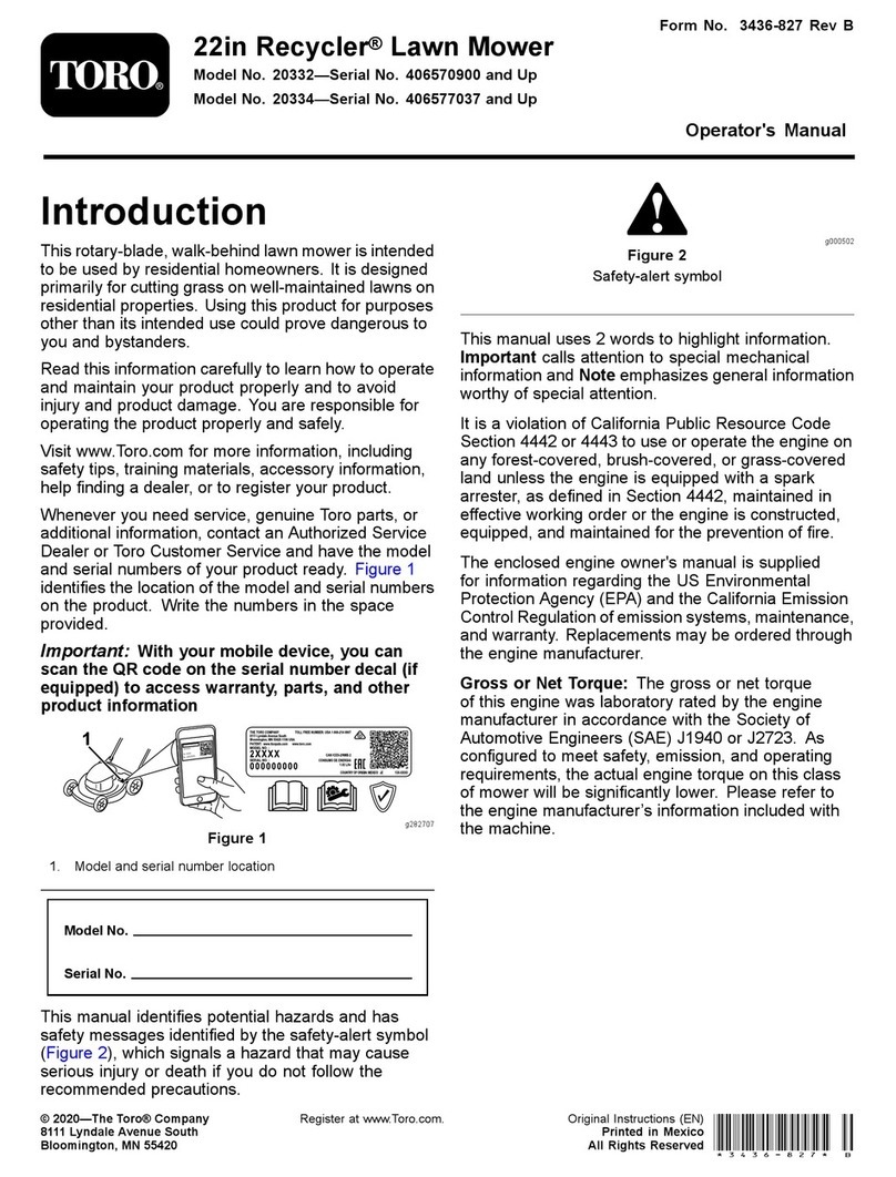 Toro Recycler 20332 Operator's manual