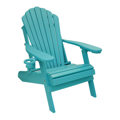 ECCB OUTDOOR Outer Banks Deluxe Poly Lumber Folding Adirondack... User manual