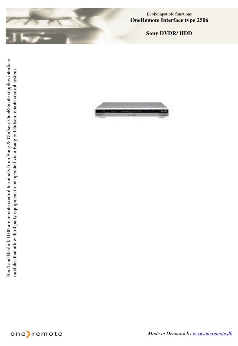 One Remote 2506 User manual