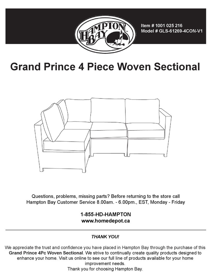 HAMPTON BAY Grand Prince GLS-61269-4CON-V1 User manual