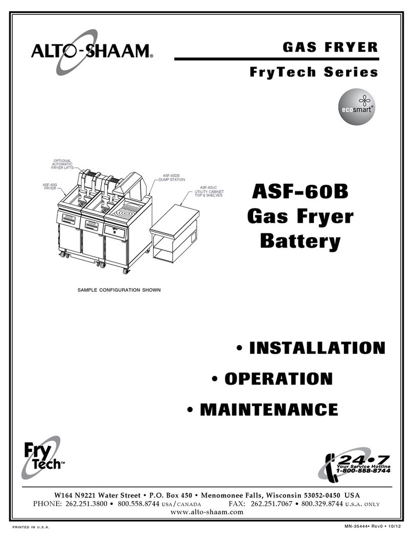 Alto-Shaam FryTech Series Owner's manual
