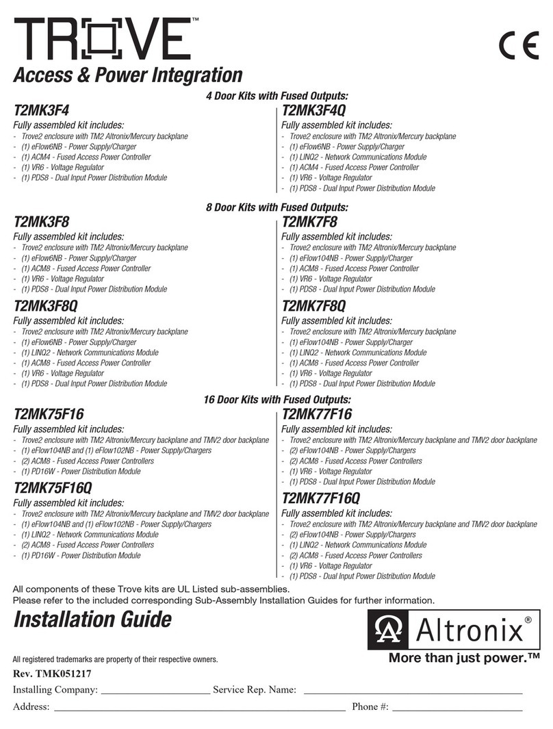 Altronix TROVE T2MK3F4 User manual