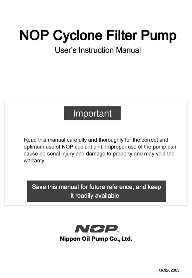Nippon Oil Pump Cyclone Filter Pump User instruction manual