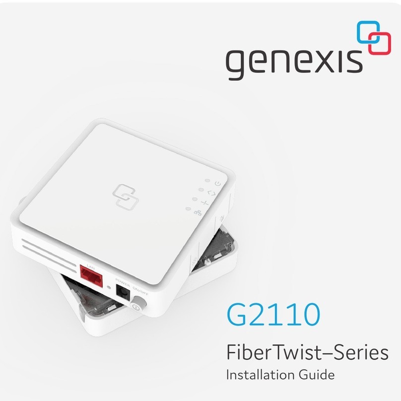 Genexis FiberTwist G2110 installation guide