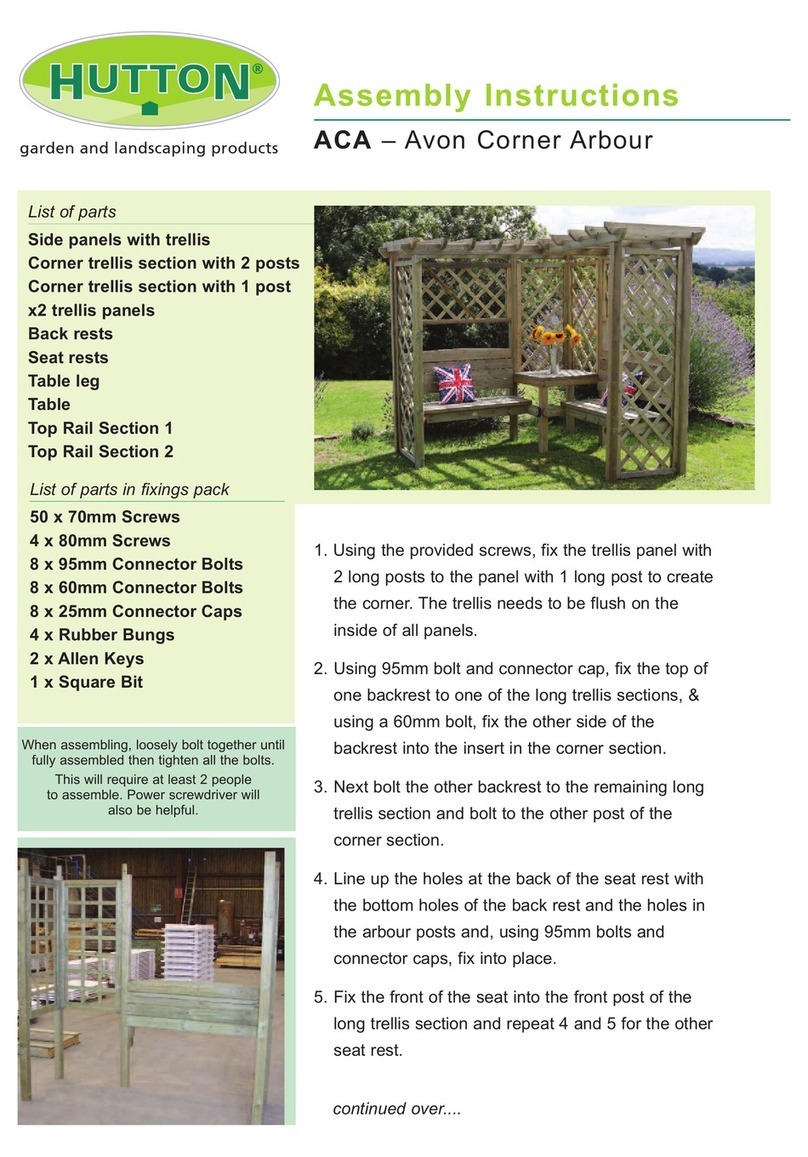 HUTTON Avon Corner Arbour User manual
