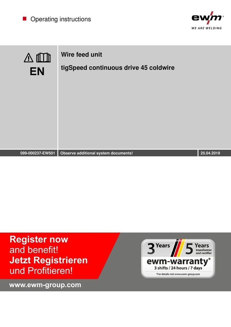 EWM TIGSPEED OSCILLATION DRIVE 45 COLDWIRE User manual