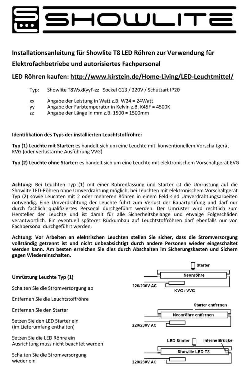 Showlite T8 User manual