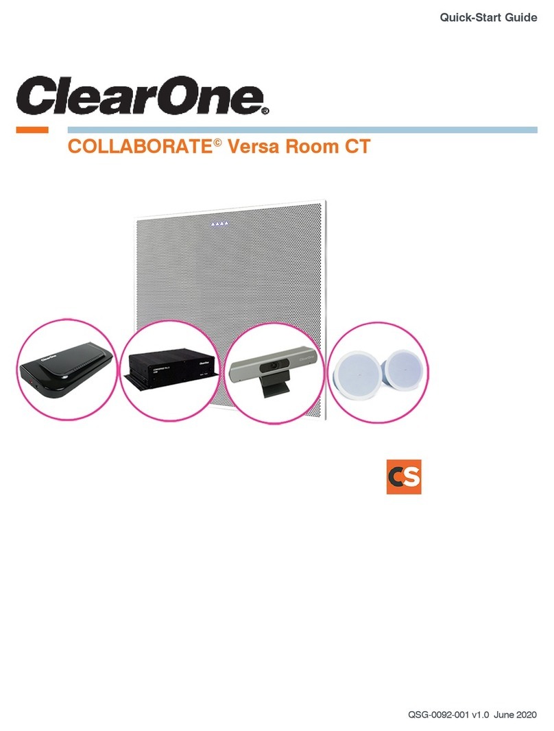 Clear One COLLABORATE Versa Room CT quick start guide Clear One COLLABORATE Versa Room CT quick start guide