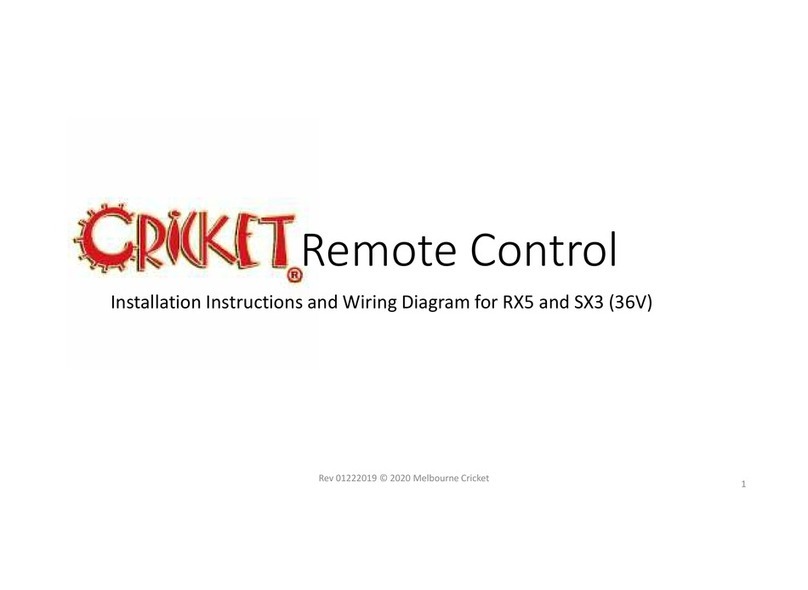 Cricket RX-5 Installation Instructions and Wiring Diagram