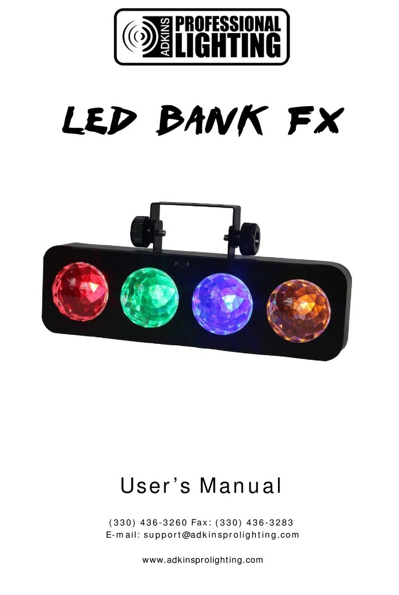 Adkins Professional lighting LED Bank FX user manual