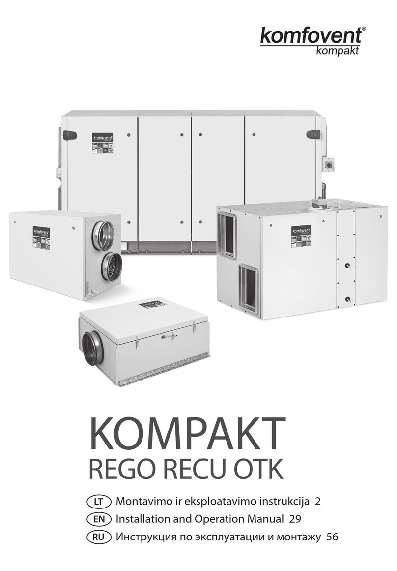 Komfovent KOMPAKT REGO Series Installation and operation manual Komfovent KOMPAKT REGO Series Installation and operation manual