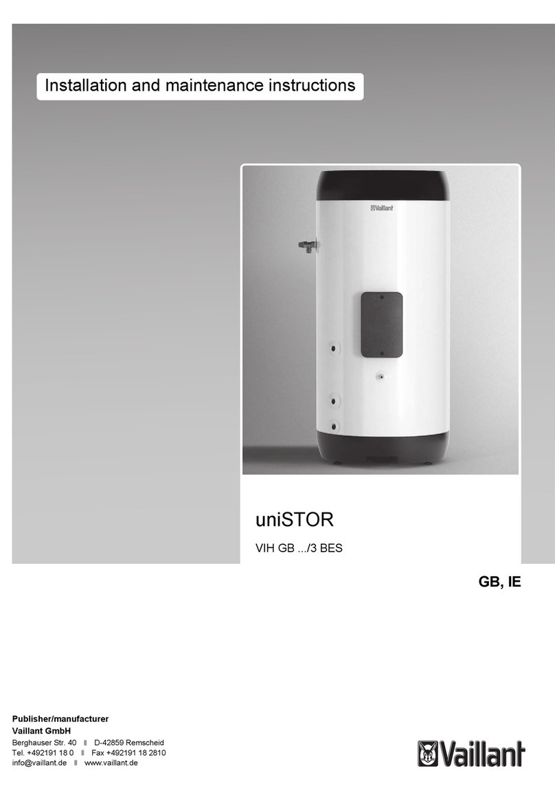 Vaillant uniSTOR VIH GB 3 BES Series User manual
