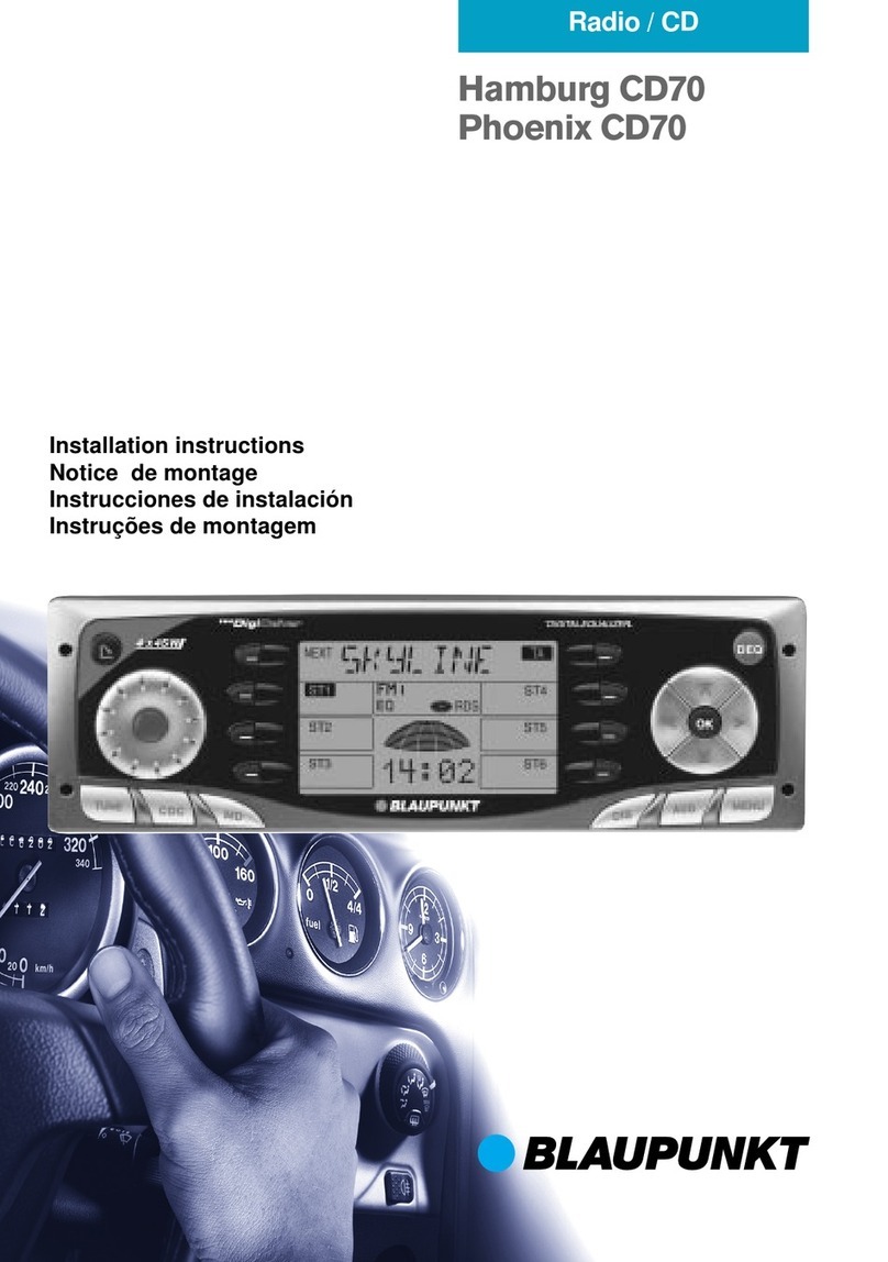 Blaupunkt Hamburg CD70 installation instructions