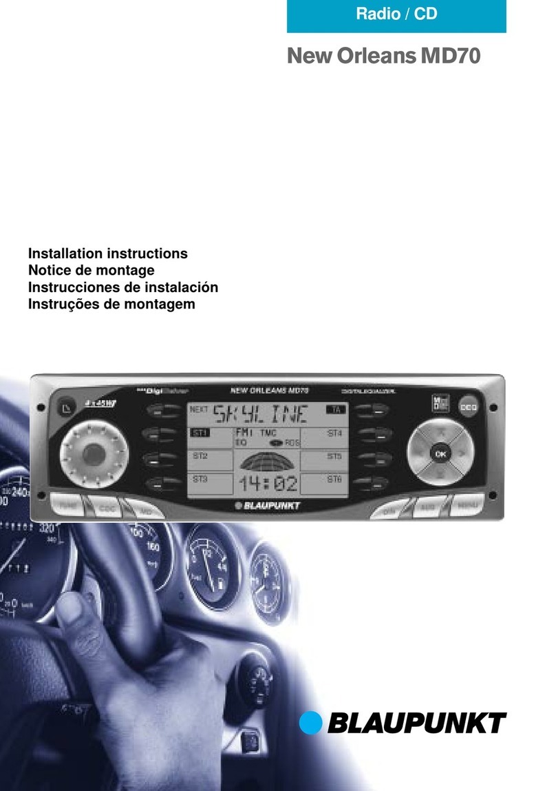 Blaupunkt New Orleans MD70 installation instructions Blaupunkt New Orleans MD70 installation instructions