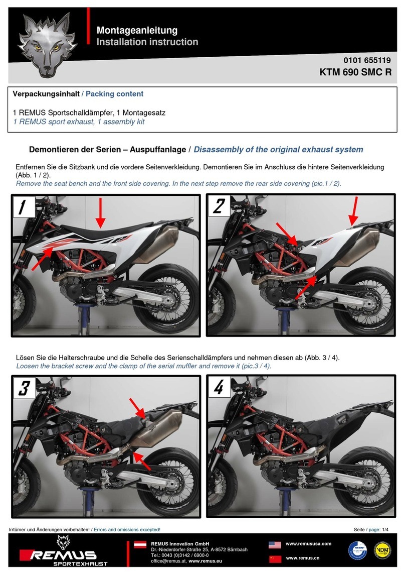 Remus 0101 655119 User manual