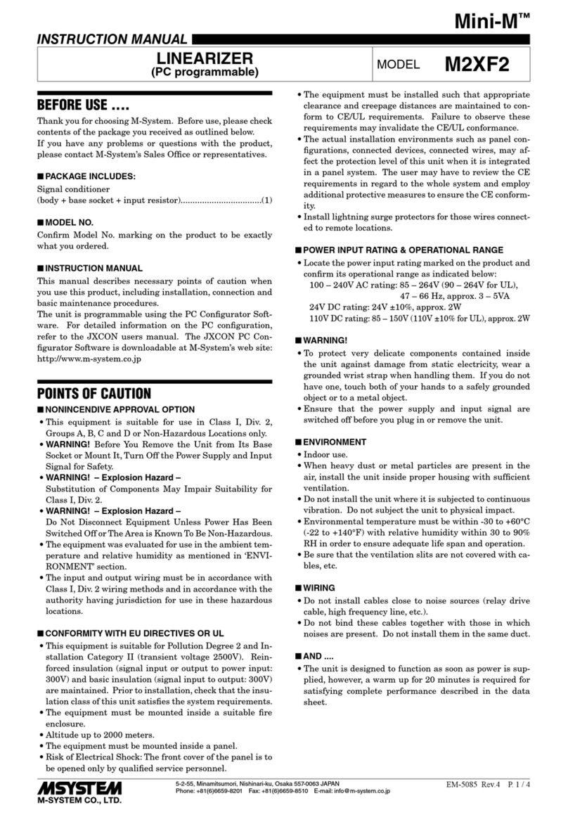M-system Mini-M M2XF2 User manual