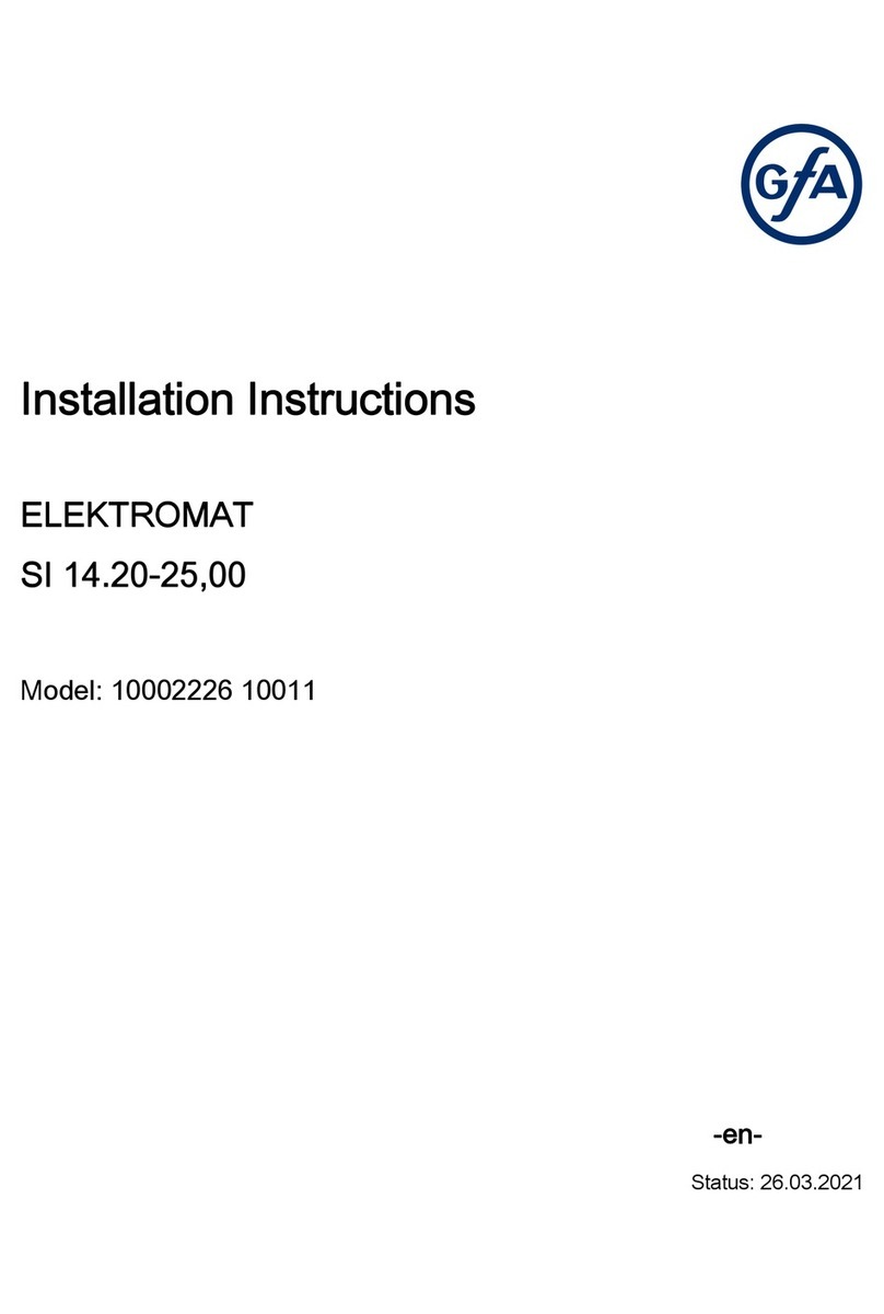 GFA ELEKTROMAT SG 50F User manual