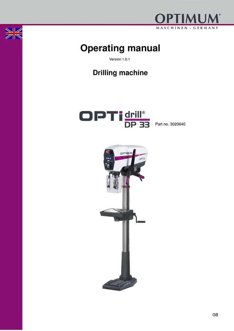 Optimum OPTIdrill DP 33 operating manual