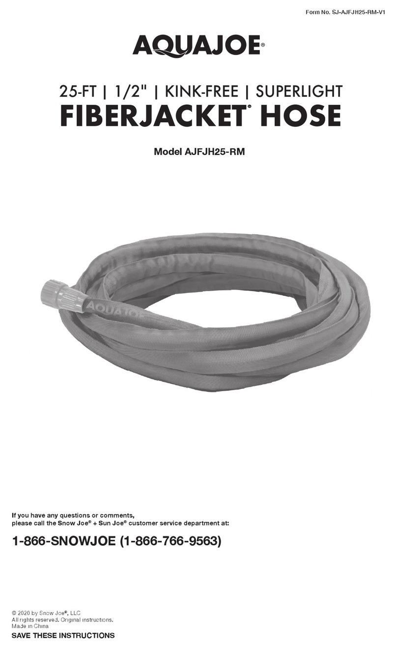 SNOWJOE AQUAJOE AJFJH25-RM User manual