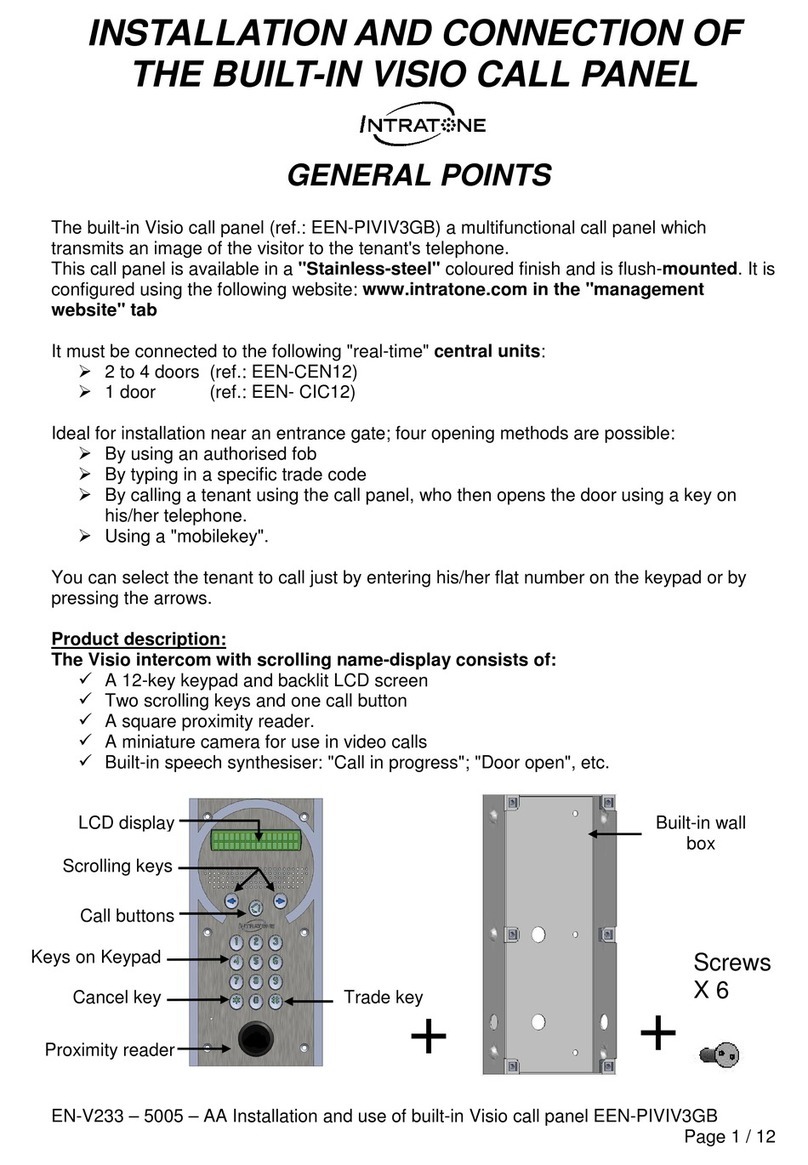 Intratone Visio Guide Intratone Visio Guide