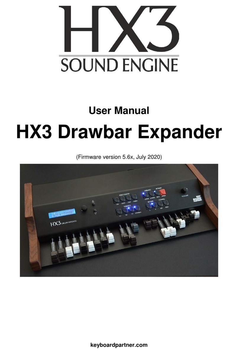 KEYBOARDPARTNER HX3 Drawbar Controller User manual