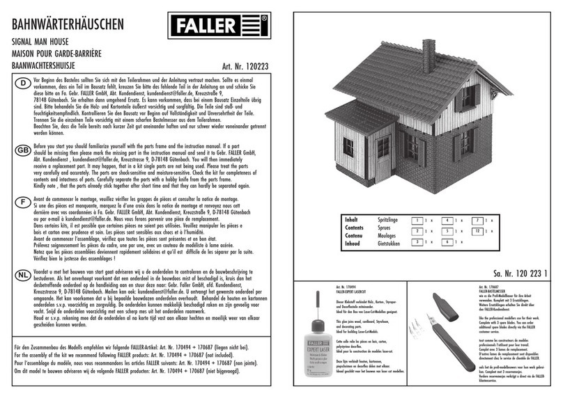 Faller SIGNAL MAN HOUSE User manual Faller SIGNAL MAN HOUSE User manual