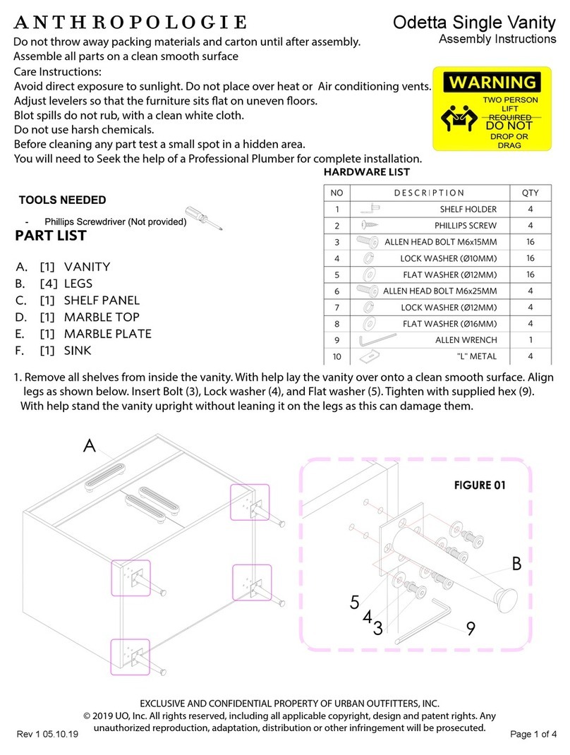 Anthropologie Odetta Single Vanity Assembly instructions Anthropologie Odetta Single Vanity Assembly instructions